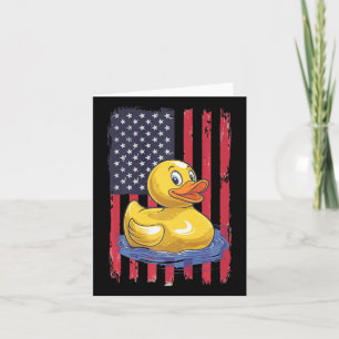 Carte Canard en caoutchouc Drapeau Usa Fête de l'Indépen