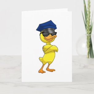 Carte Canard en tant qu'officier de police avec casquett