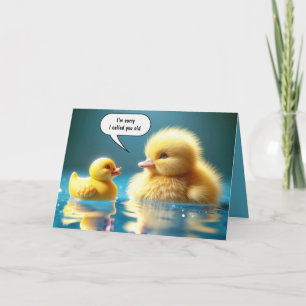Carte Canard Jaune avec un canard en caoutchouc