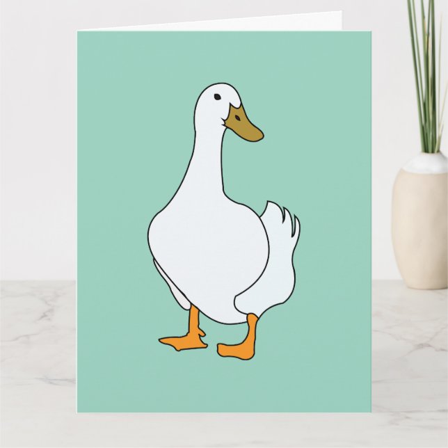 Carte Canard Oiseau Canard Blanc (Devant)