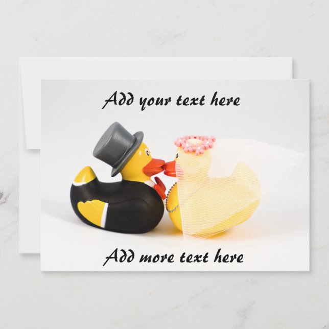 Carte Canards de mariage (Devant)