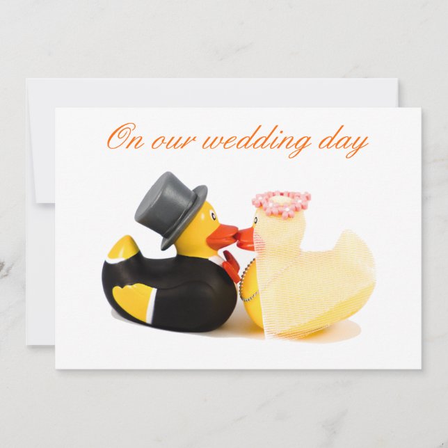 Carte Canards de mariage (Devant)