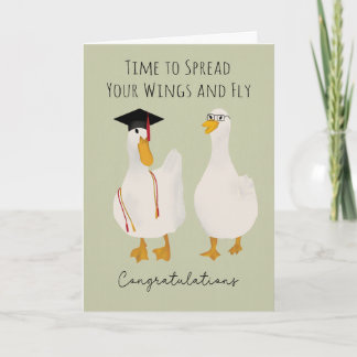 Carte Canards de remise de diplôme Étendez vos ailes et