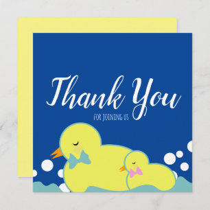 Carte Canards en caoutchouc modernes Merci de Baby showe