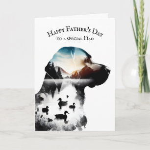 Carte Canards et Labrador pour la fête des Pères