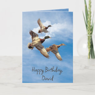 Carte Canards Mallard Anniversaire Avec Nom