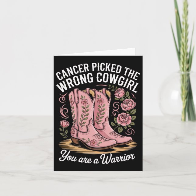 Carte Cancer A Choisi La Mauvaise Cowgirl Vous Êtes Un G (Devant)