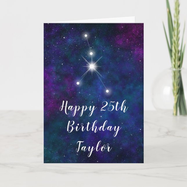 Carte Cancer Constellation Zodiaque Joyeux anniversaire (Devant)