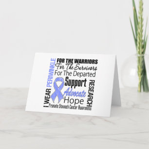 Carte Cancer de l'estomac Je porte Périwinkle Ribbon TRI
