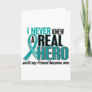 Carte Cancer de l'ovaire N'A JAMAIS CONNU UN AMI HERO 2