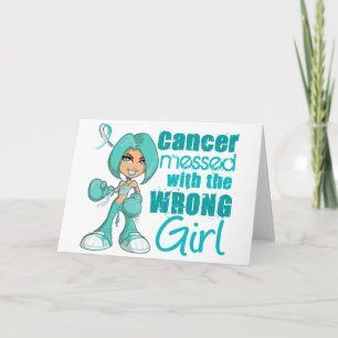 Carte Cancer Du Céramique Mis En Oeuvre Avec Une Fille M