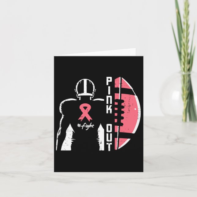 Carte Cancer du sein Footbyll américain Pink Out Sensibi (Devant)