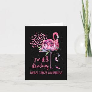 Carte Cancer du sein Je suis toujours debout Flamant ros