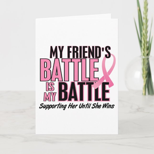 Carte Cancer du sein Ma BATAILLE TROP 1 Ami (Devant)