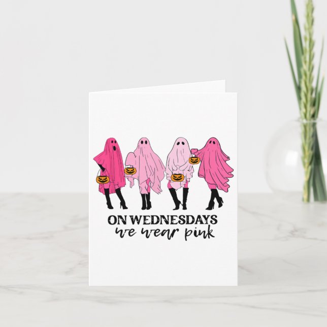 Carte Cancer Du Sein Mercredi Nous Portons Rose (Devant)