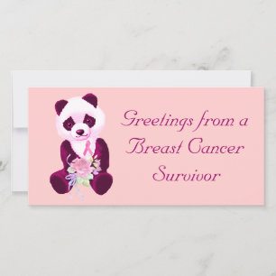 Carte Cancer du sein Panda Ours