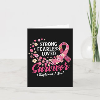 Carte Cancer du sein Survivante Forte Fearless Lowe