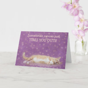 Carte Cancer et siestes de chat de soutien