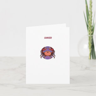 Carte Cancer rose, zodiaque, impression signe du zodiaqu