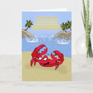 Carte Cancer the crab, birthday card
