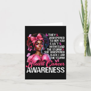 Carte Cancer Warrior Je suis la tempête Forte Femmes Rib