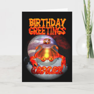 Carte Cancer Zodiac voeux d'anniversaire par Valxart