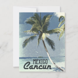 Carte Cancun, Mexique, Vacances de Wanderlust Vintage vo