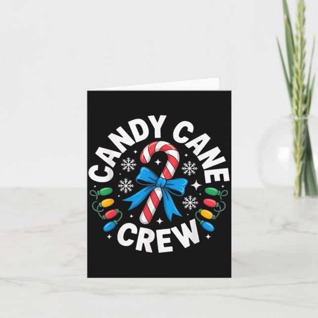 Carte Candy Cane Crew Funny Christmas Candy Lover X-mas  (Devant)