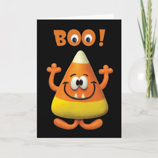 Carte Candy Corn Halloween Boo Party (Devant)