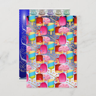 Carte CANDY SWEET MOTIF RAINBOW double face