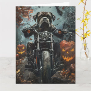 Carte Cane Corso équitation Moto Halloween Effrayant