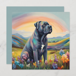 Carte Cane Corso Rainbow Bridge Nom personnalisé du chie