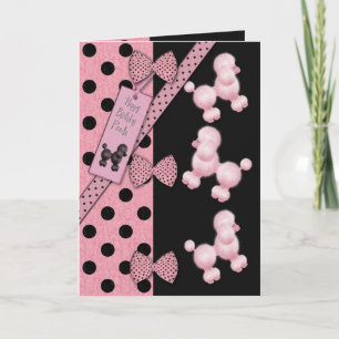 Carte Caniche de joyeux anniversaire