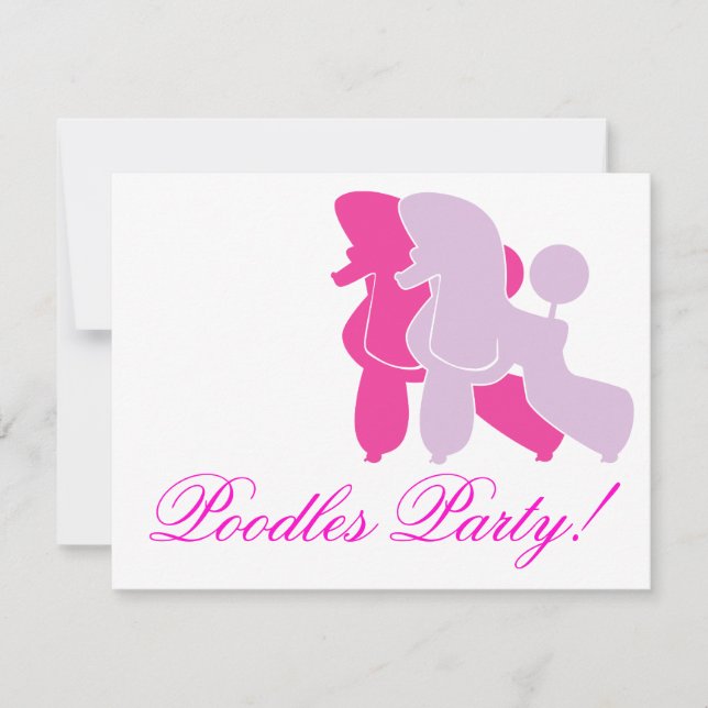 Carte Caniche rose (Devant)