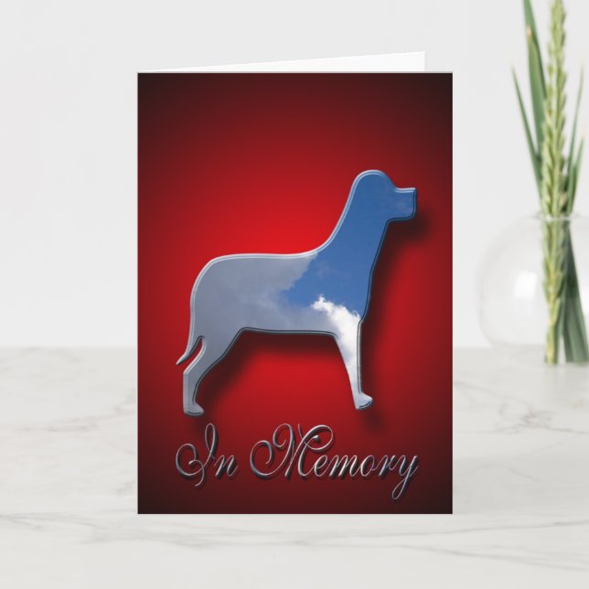 Carte Canine Sympathy En Mémoire (Devant)