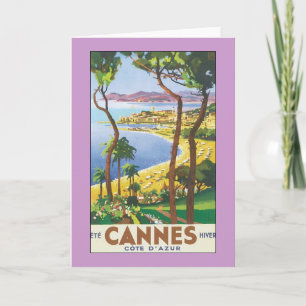Carte Cannes Landscape Greeting Card