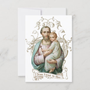 Carte Cantique de prière catholique Jésus Saint Joseph r
