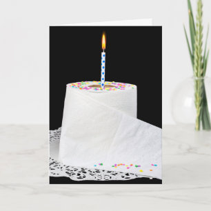 Carte Caoutchouc d'anniversaire en papier de toilette av