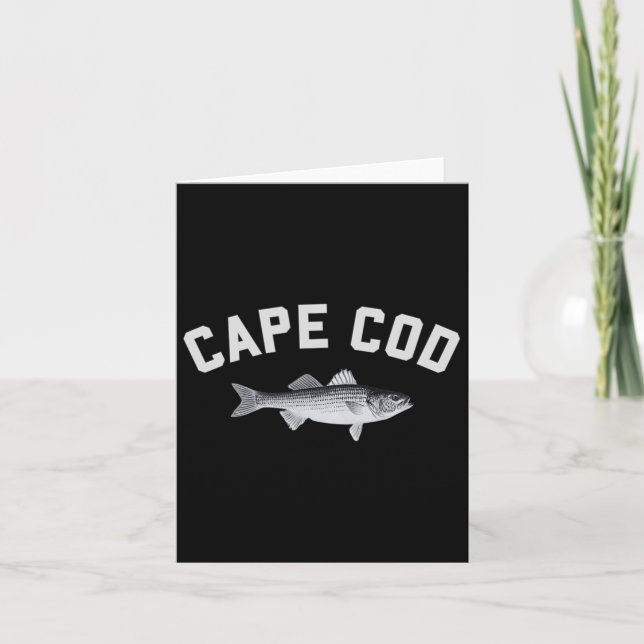 Carte Cape Cod Striper Striped By Fun Fun Fishing Design (Devant)