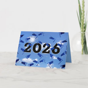 Carte Capes de remise des diplômes Bleu 2026 dans le cie