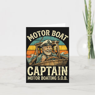 Carte Capitaine de bateau à moteur