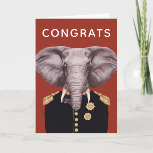 Carte Capitaine Elephant   Ajouter votre texte