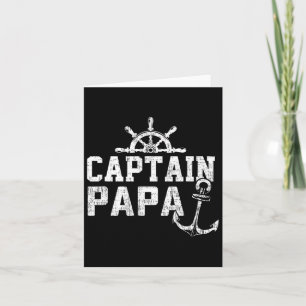 Carte Capitaine Papa Ponton Bateau Pêche Lac Voile