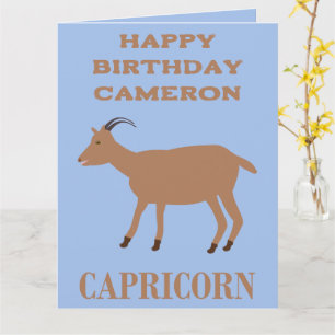 Carte Capricorn Star Signal Chèvre Personnalisé Annivers