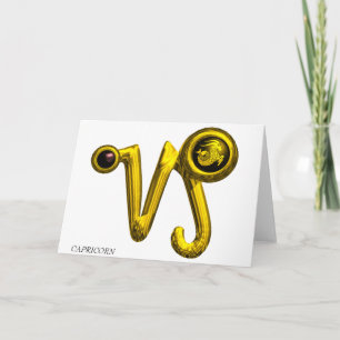 Carte CAPRICORN Zodiac Anniversaire