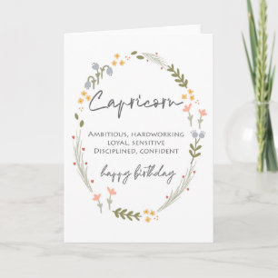 Carte Capricorne Bonne Anniversaire Star Jing Zodiac Sal