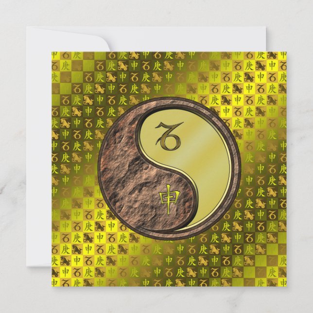 Carte Capricorne et singe métallique (Devant)