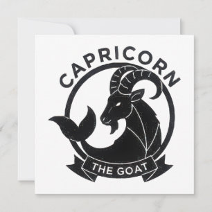 Carte Capricorne la Chèvre Zodiaque Chèvre de Mer Signe 