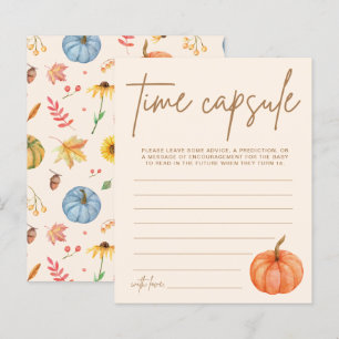 Carte Capsule Citrouille Baby shower d'automne