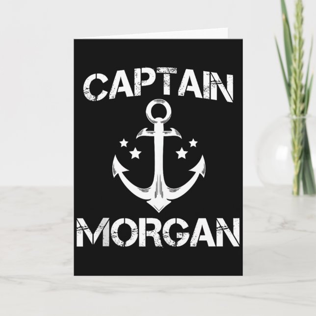 Carte Captain Morgan Funny Birthday Ised Surname Clan Gi (Devant)